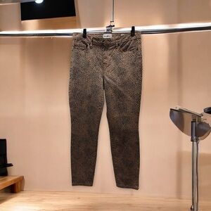 William Rast Tan and Black Patterned Ankle Skinny Pants